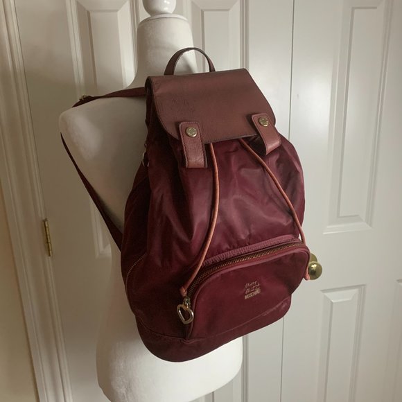 Moschino Cheap and Chic Burgundy Backpack - Picture 11 of 14